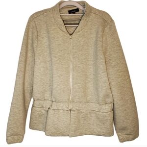 Anthropologie Lea & Viola  Women's Light Grey Peplum Jacket